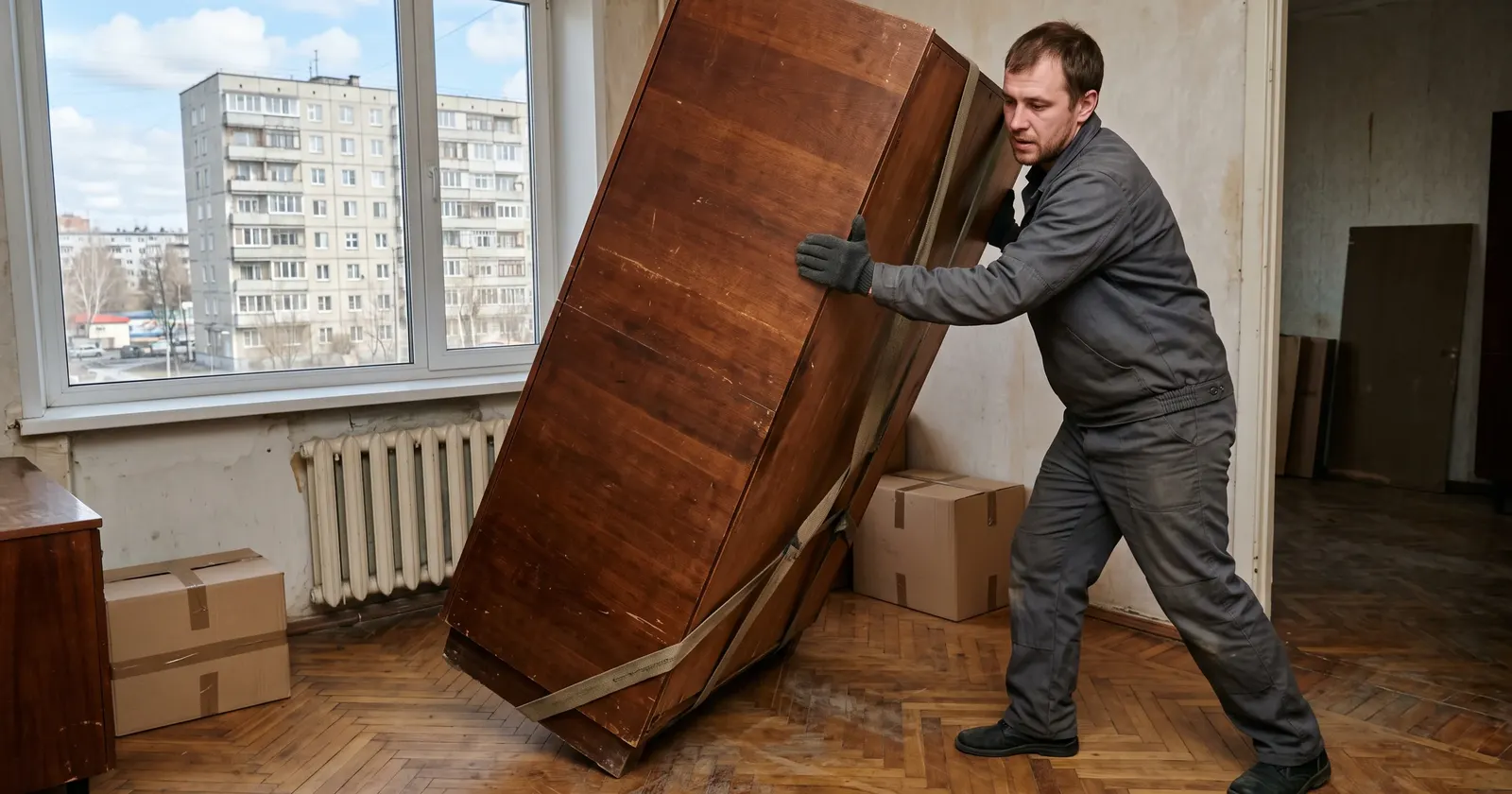 Как передвинуть тяжёлый шкаф