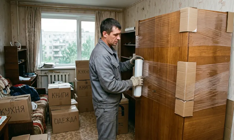 Погрузка вещей при квартирном переезде